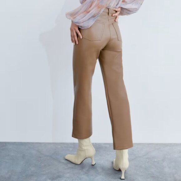 Wilfred Melina Faux Leather Cropped Straight Leg Pants 8 - Picture 14 of 14